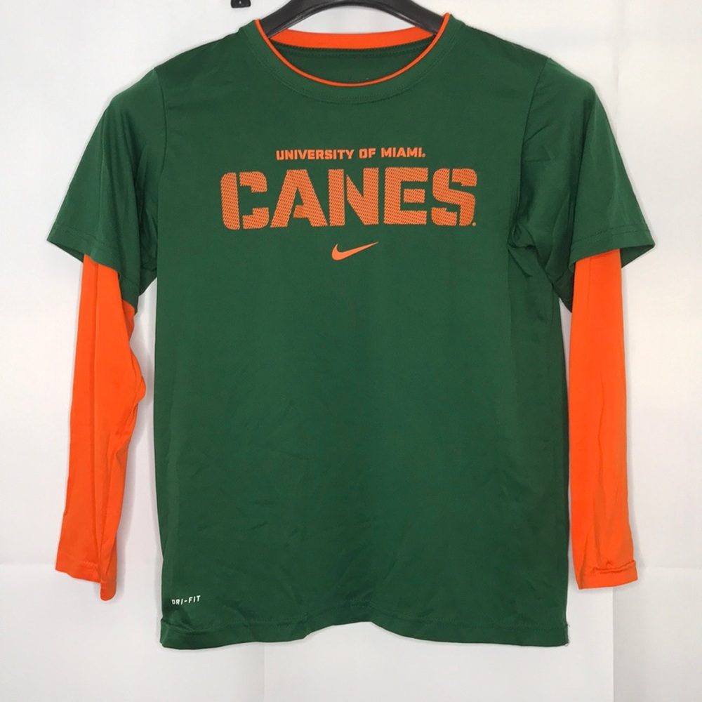 Nike Dri - Fit Miami Hurricanes Large Long Sleeve